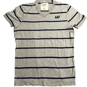 Vintage Abercrombie And Fitch Muscle Shirt Mens 2XL Embroidered Striped